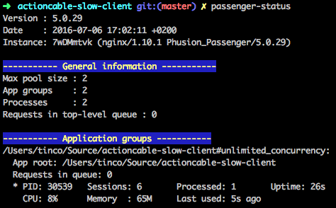 Image of passenger-status showing clients